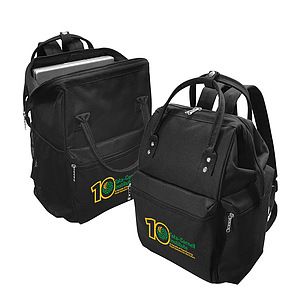 600D Polyester Wide Mouth Laptop Backpack