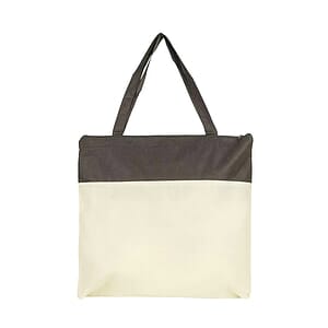 Recycled Non-Woven Polypropylene 2-Tone Zippered Tote