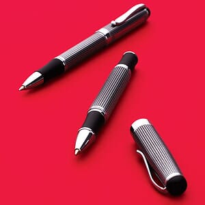 Gamma Satin Chrome Metal Pen, Ballpoint pen