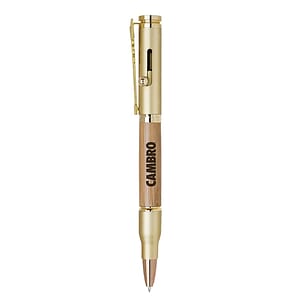 Upton Bolt Action Bamboo & Brass Pen