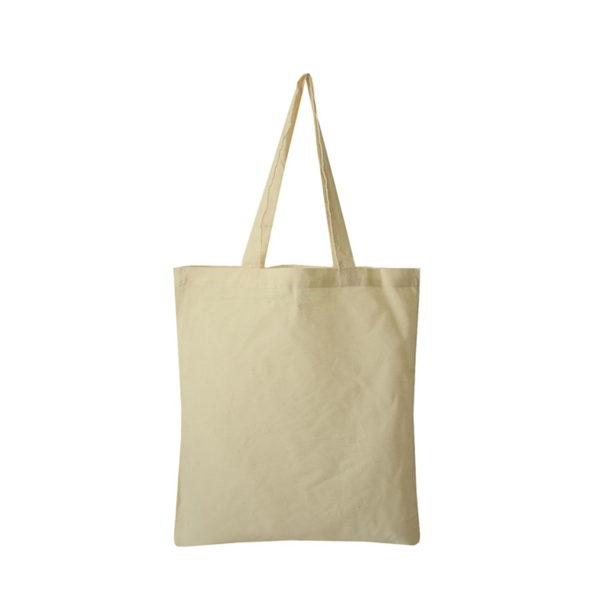 6 oz. Natural Color Economy Cotton Canvas Twill Open Tote Bag