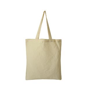 6 oz. Natural Color Economy Cotton Canvas Twill Open Tote Bag