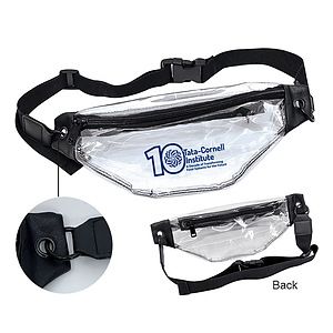 Leatherette Soft Clear Zippered Fanny Pack Bag