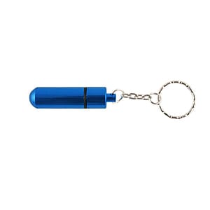 Aluminum Pill Tube, Pill Box W/Key Chain (keychain, key chains)