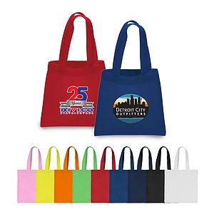 6 Oz. 100% Cotton Canvas Economical Mini Tote Bag_R104BT