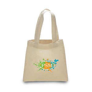 6 Oz. 100% Cotton Canvas Economical Mini Tote Bag_R104NBT