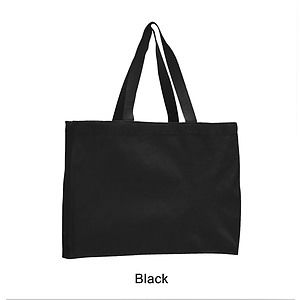 12 oz. Canvas Gusset Tote Bag /w web handles_R107BT