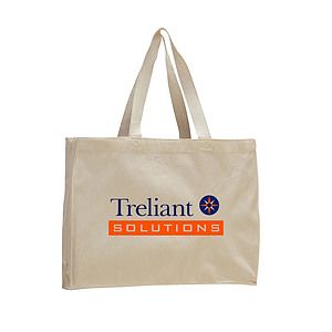 12 oz. Natural Canvas Gusset Tote Bag /w web handles_R107NBT
