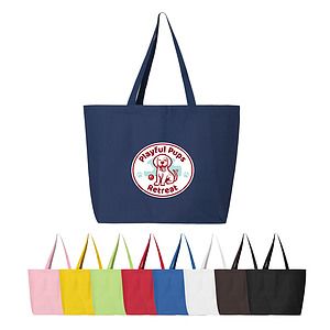 12 oz. 100% Heavy Cotton Canvas 25L Jumbo Tote Bag_R108BT