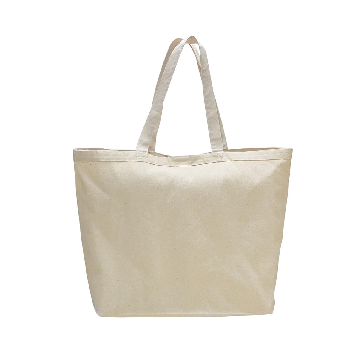12 oz. 23"w Large Natural Heavy Canvas Velcro Closure Tote Bag
