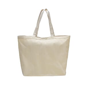 12 oz. 23"w Large Natural Heavy Canvas Velcro Closure Tote Bag