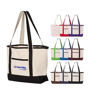 12 oz. Small Heavy Canvas Deluxe Pocket Tote Bag_R116BT