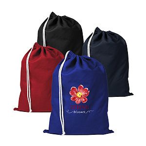 100% Cotton Canvas Drawstring Shoe Tote Bag_R121BS