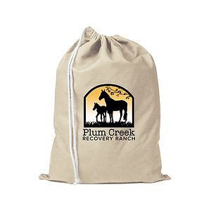 100% Natural Cotton Canvas Drawstring Shoe Tote Bag_R121NBS