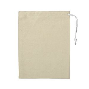 100% Natural Cotton Canvas Drawstring Shoe Tote Bag_R121NBS