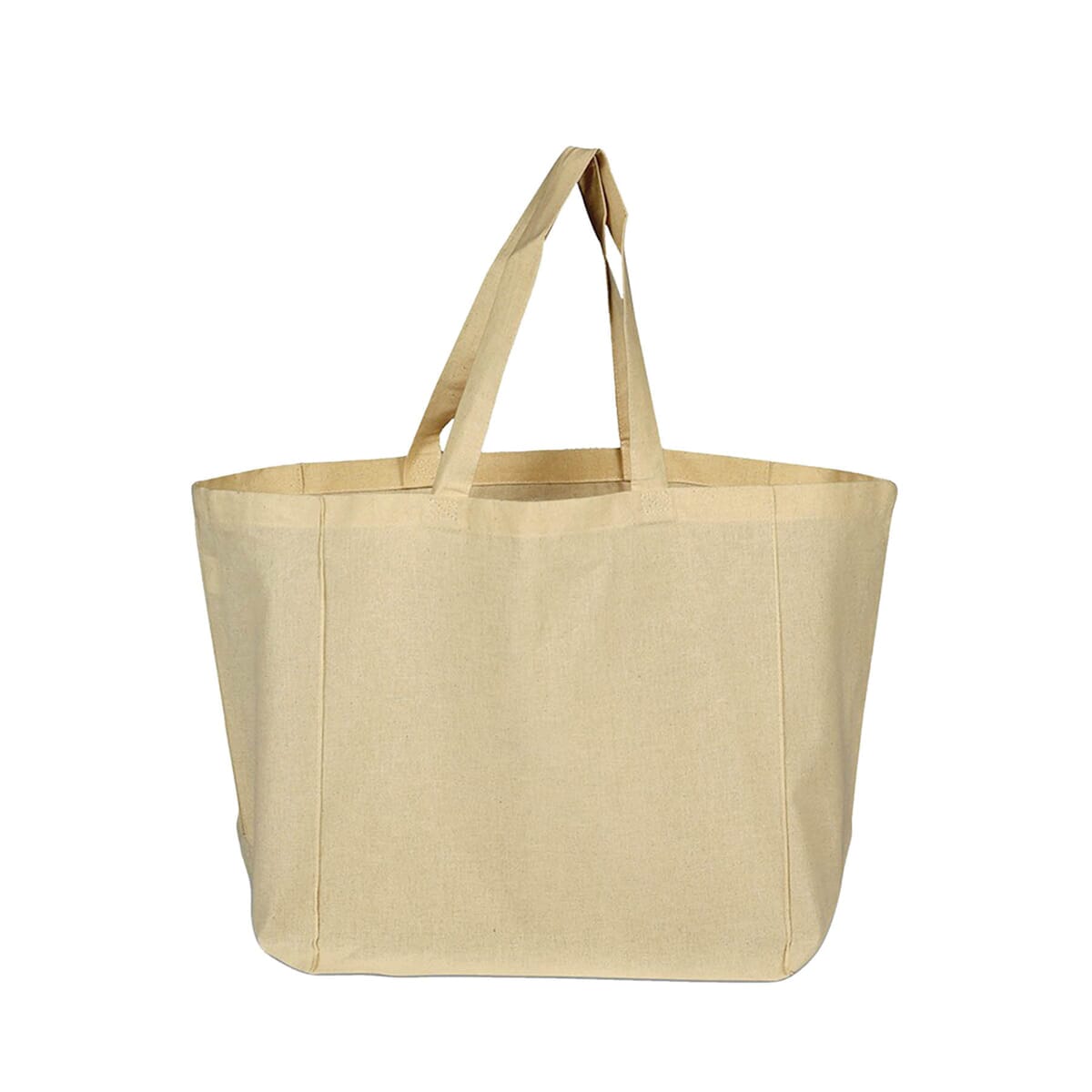 6 oz. 100% Natural Cotton Sheeting Travel Tote Bag w/ Bottom Gusset