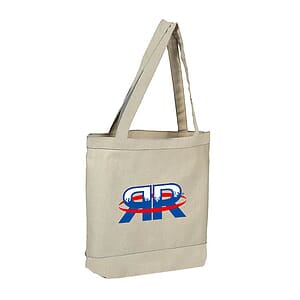 12 oz. Cotton Canvas Natural Color Accent Tote Bag