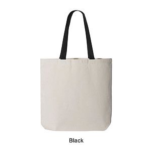 12 oz. Marianne Promo Cotton Canvas Tote Bag w/Color Handle