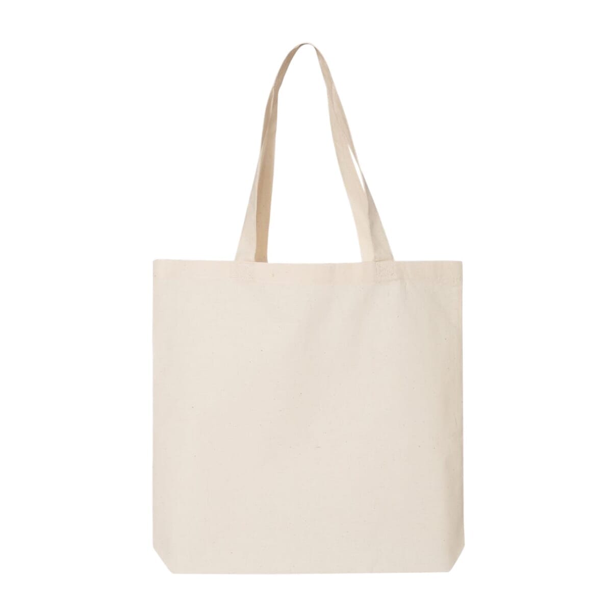 100% Natural Color Cotton Canvas Bottom Gusset Economy Tote Bag