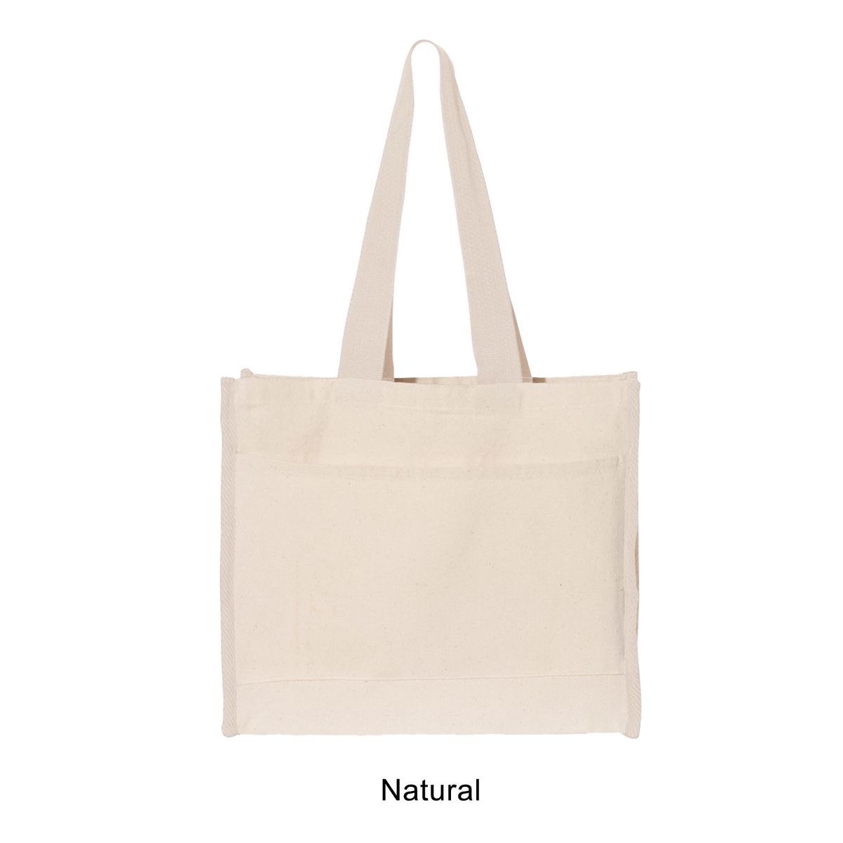 100% Natural Color Heavy Duty 12 oz. Cotton Canvas Tote Bag