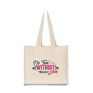 100% Natural Color Heavy Duty 12 oz. Cotton Canvas Tote Bag