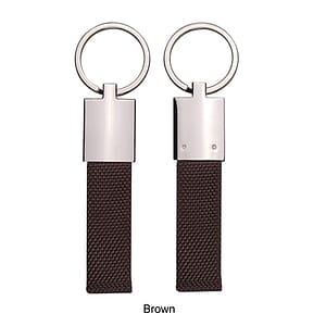 CANVAS METAL KEY CHAIN IN SHINY NICKEL FINISH