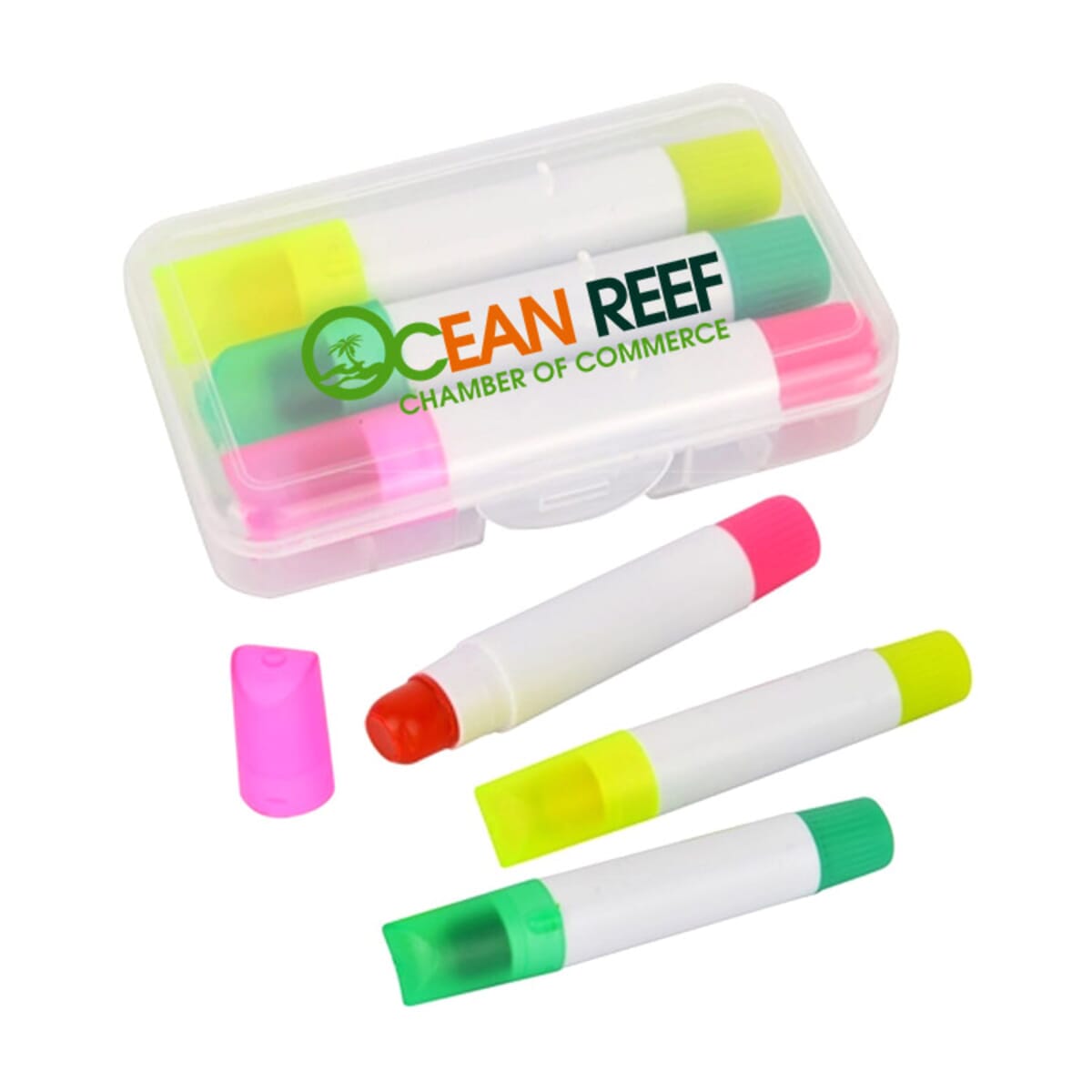3 Piece Gel Highlighter gift Set w/Case