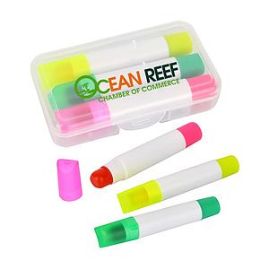 3 Piece Gel Highlighter gift Set w/Case