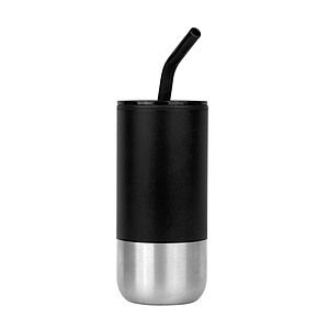18 oz. Double Wall Color Body Tumbler w/Straw and Lid