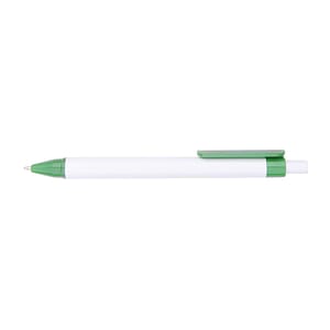Plastic Ballpoint Pen w/Color Clip