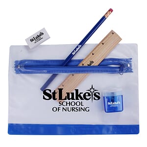 Free Shipping CLEAR TRANSLUCENT SCHOOL KIT