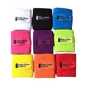 Free Shipping Soft cotton/polyester Terry Cloth Sport Wristbands ( Sewn Applique )