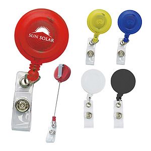 Promotional Retractable Badge Reels. Round Shaped | Trade show Giveaways