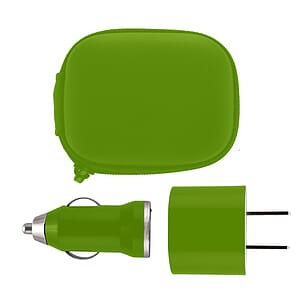 Wall/Car USB Charging Set with Case/ travel set(Close out)