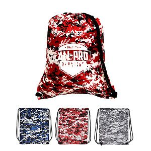 210D Nylon Digital Camo Drawstring Backpack(Bag, Backpack)