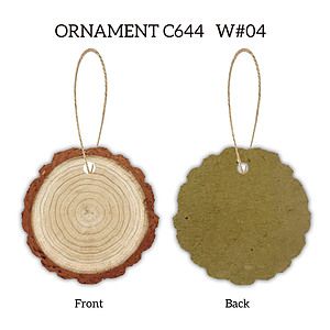 Free Shipping Full Color Christmas Ornament - Trunk w/ hemp rope
