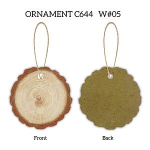 Free Shipping Full Color Christmas Ornament - Trunk w/ hemp rope