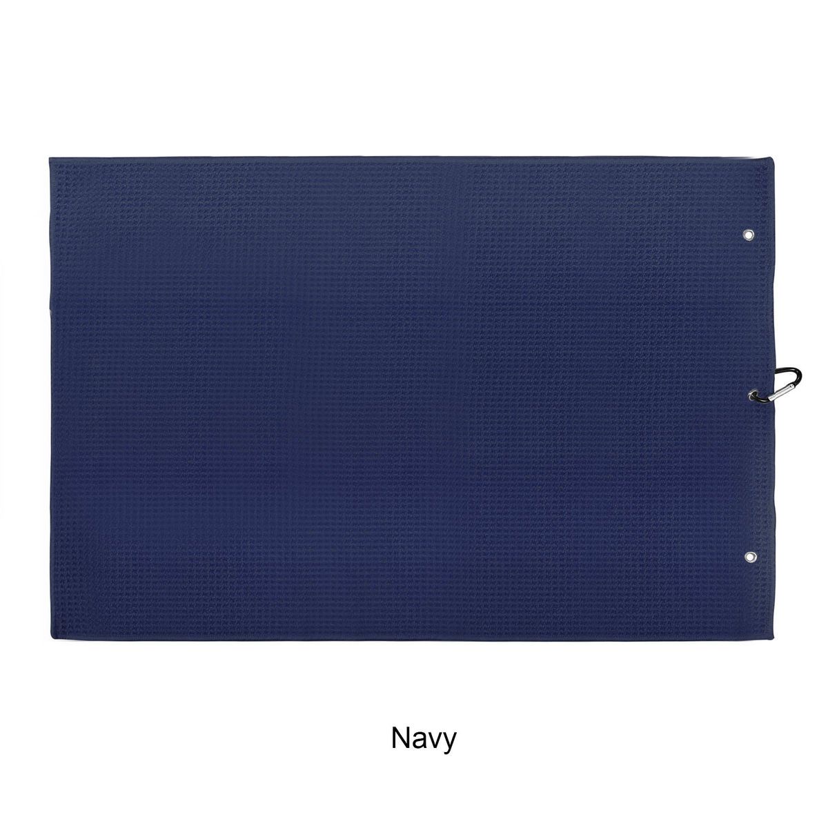 Microfiber Waffle Two-fold Golf Towel w/ Carabiners Clip 16" x 24"