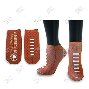 8" Full Color Kids No Show Tube Socks