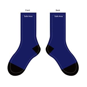 Free Shipping Athletic Mid Calf Socks with Full Color Sublimation/