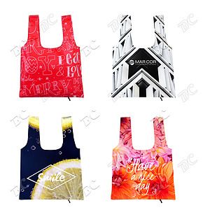 Reuseable 14"x18" Foldable Shopper Tote Bag