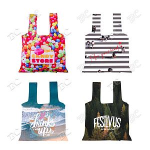Reuseable 17"x21" Foldable Shopper Tote Bag