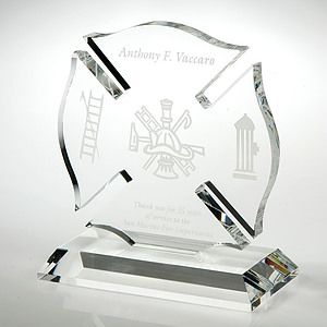 Maltese Cross Crystal Award