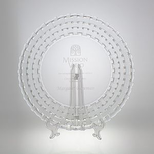 13" Award- Plate, Basketweave