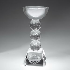 11" Crystal Award - Golf Chalice_D513CA