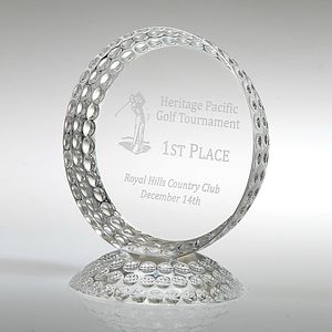 4 3/4" Crystal Award - Golf Trophy_D515CA