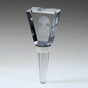 4" Award- Awards, Trophy,Trapezoid Shaped Wine Bottle Stopper_D520CA