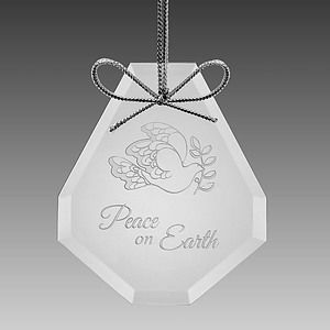 3" Teardrop Starfire Glass Faceted Ornament