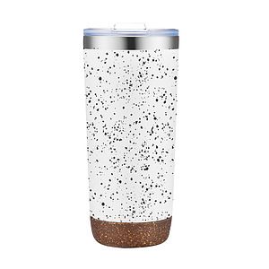 22 oz. Speckled Design Double Wall Steel Cork Bottom Tumbler