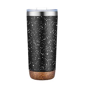 22 oz. Speckled Design Double Wall Steel Cork Bottom Tumbler